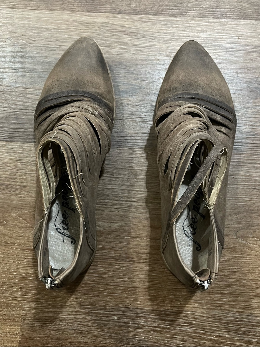 Free People Lost Valley Ankle Boots | Italian Leather | EU 39 | Boho Distressed - Picture 6 of 10